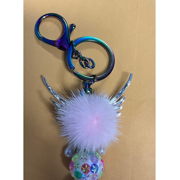 Custom Design Angel / Butterfly Metallic Wings Keychain/Bag Charm - Picture 3 of 4